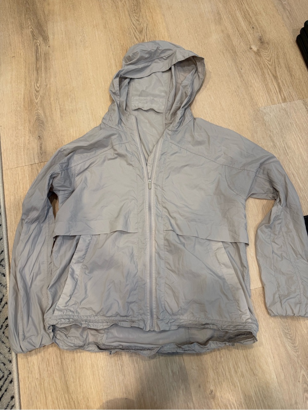lululemon athletica Lightweight Hooded Windbreaker Jacket in Light Gray
